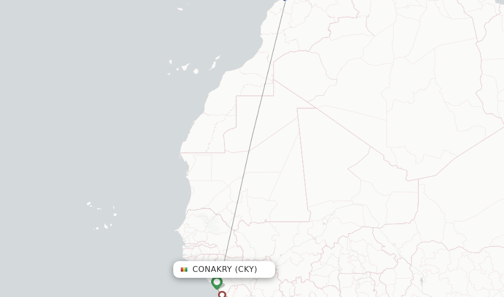 Royal Air Maroc flights from Conakry, CKY - FlightsFrom.com