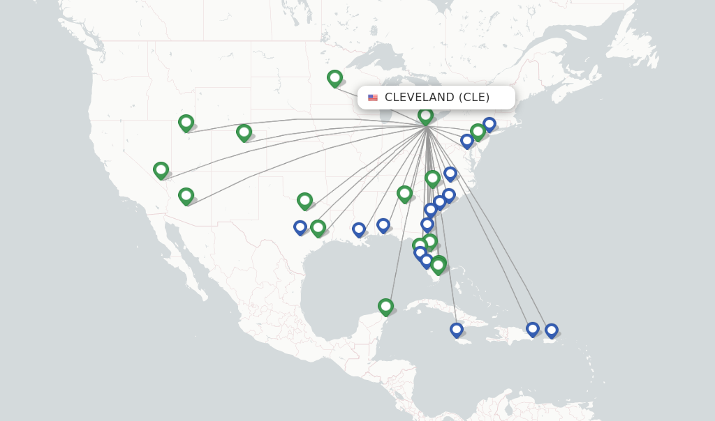 flights from cleveland to playa del carmen