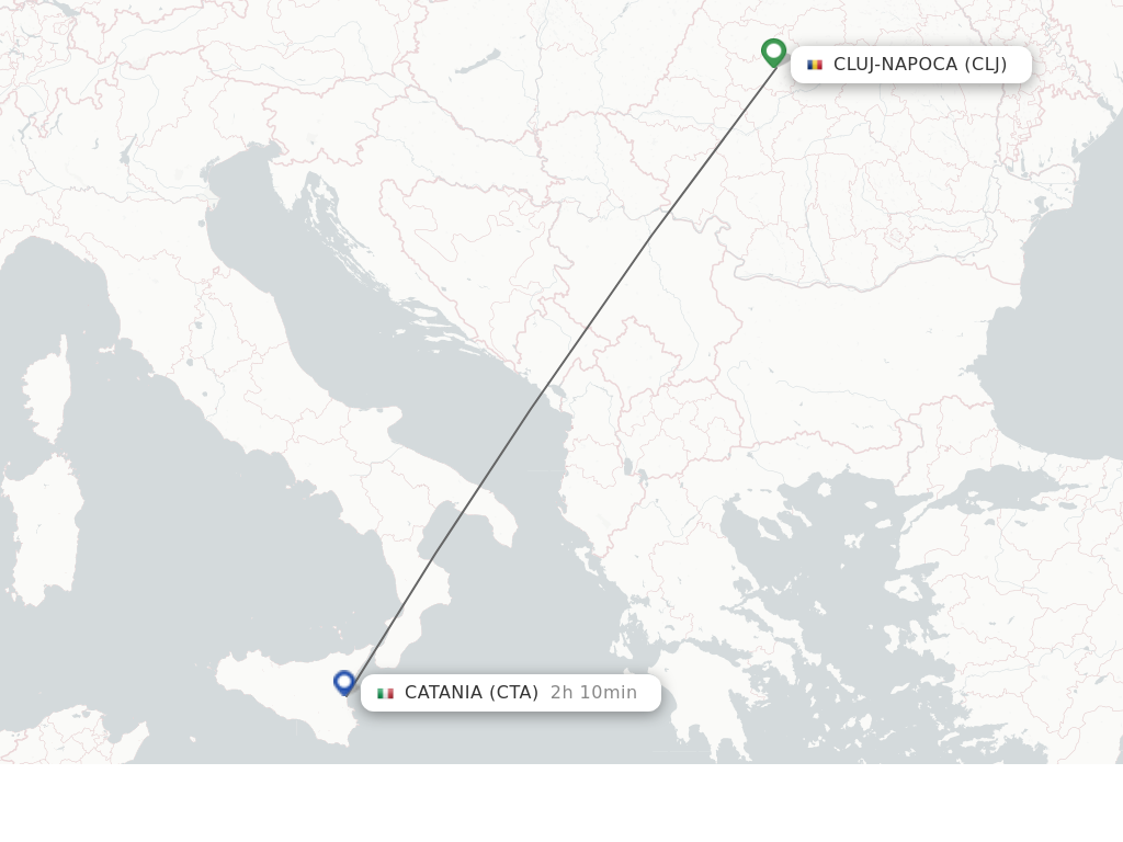 Direct (non-stop) Flights From Cluj-Napoca To Catania - Schedules ...