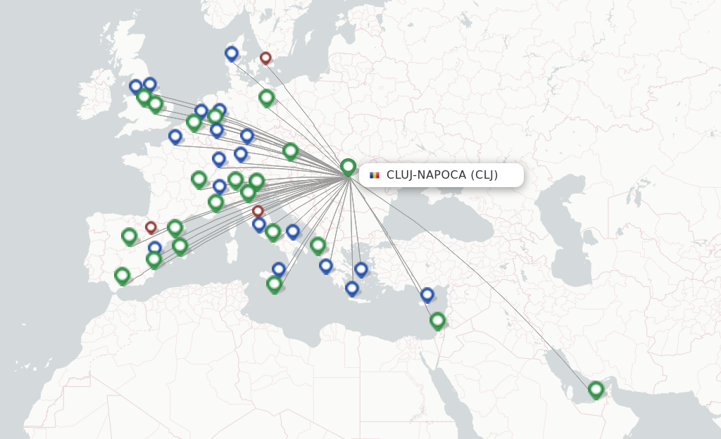 Wizz Air Flights From Cluj-Napoca, CLJ - FlightsFrom.com