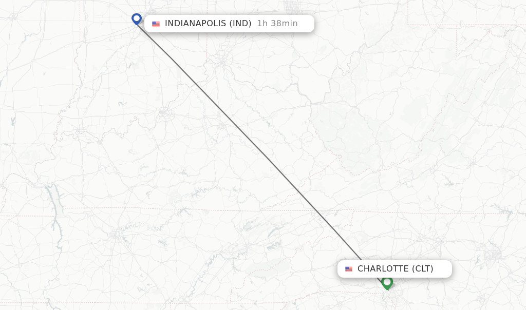 Direct (non-stop) Flights From Charlotte To Indianapolis - Schedules ...