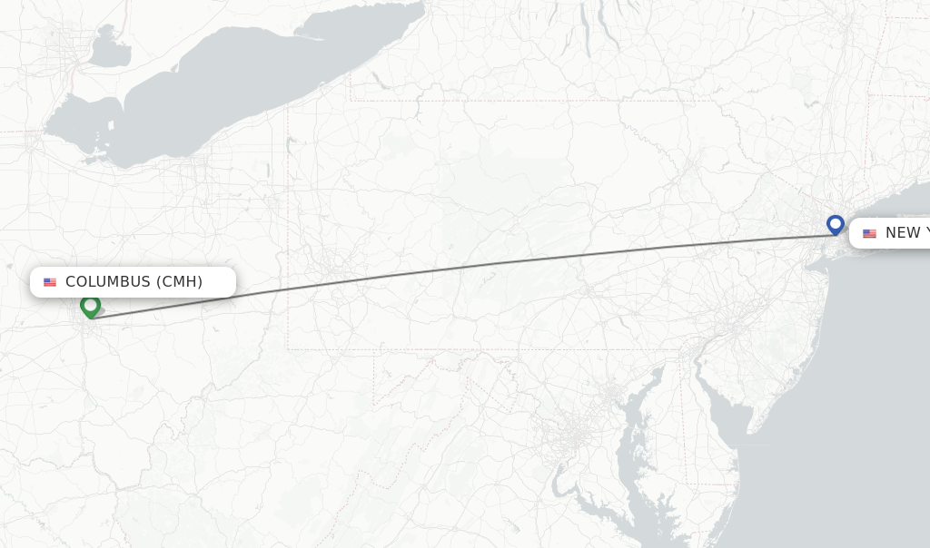 Direct non stop flights from Columbus to New York schedules