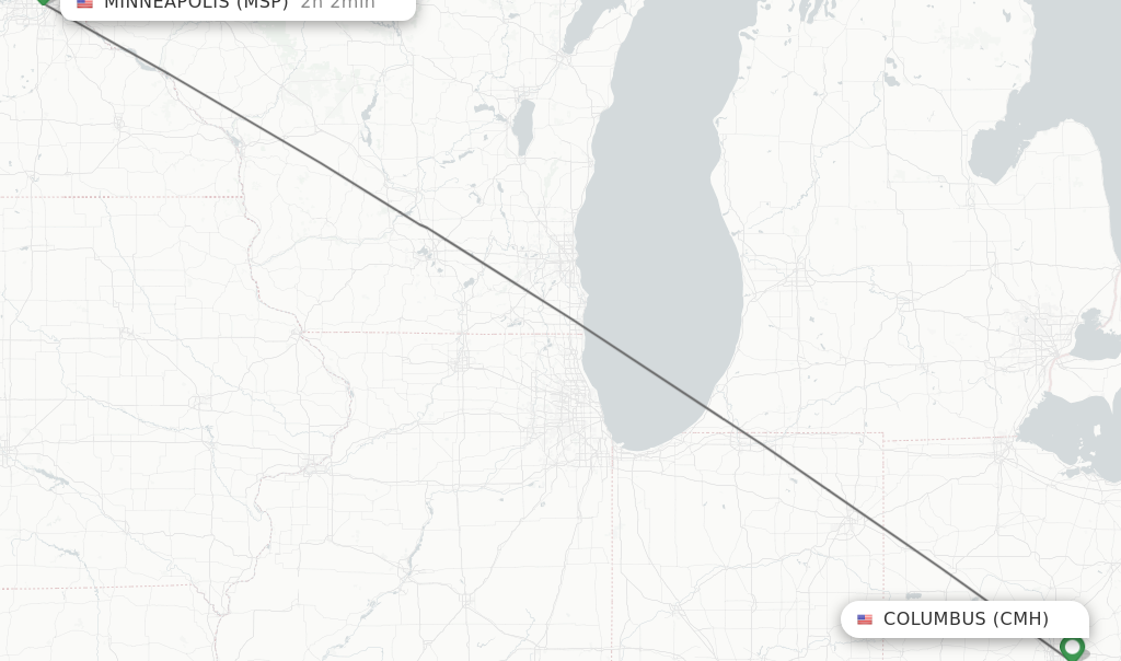 Direct non stop flights from Columbus to Minneapolis schedules