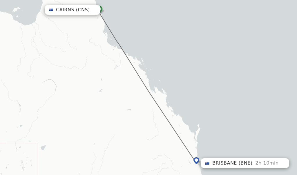 Direct non stop flights from Cairns to Brisbane schedules