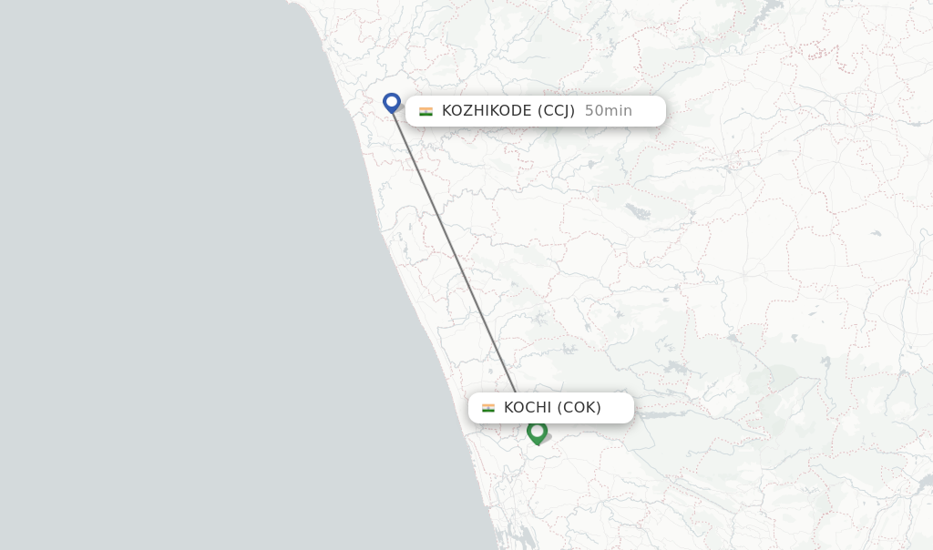 Direct (non-stop) Flights From Kochi To Kozhikode - Schedules ...