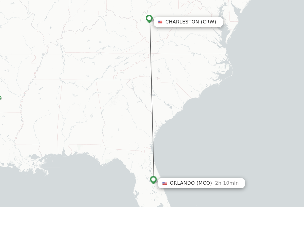 Direct non stop flights from Charleston to Orlando schedules