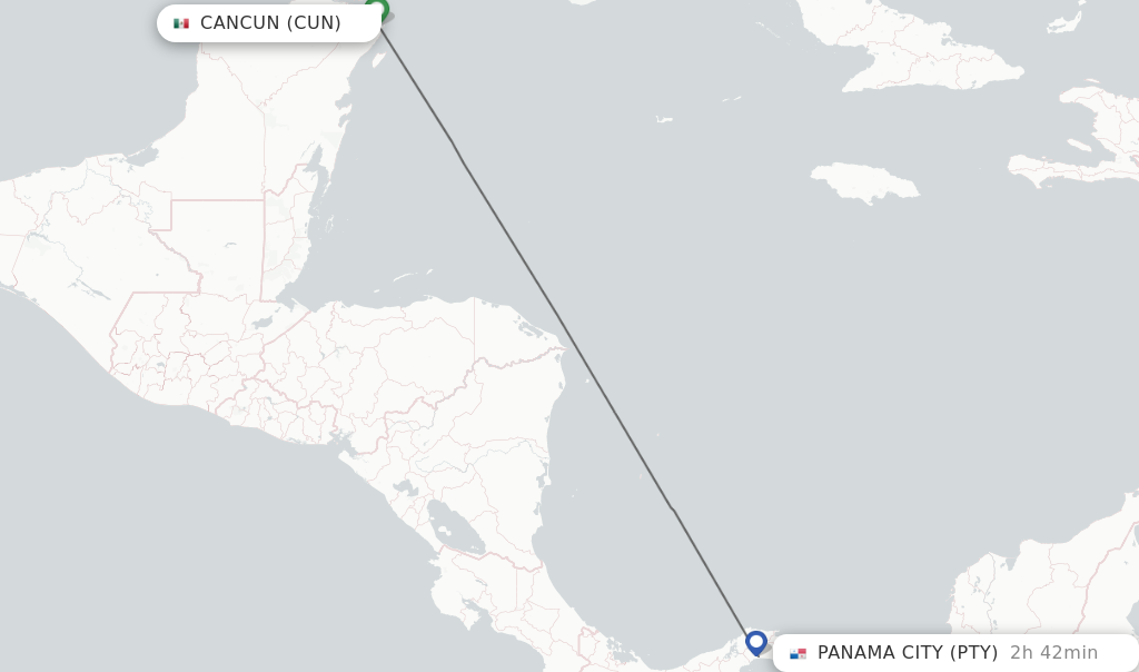 Direct non stop flights from Cancun to Panama City schedules