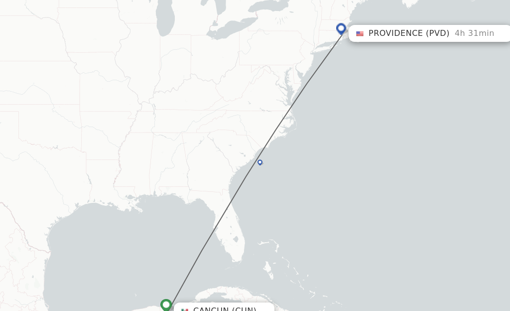 Direct (non-stop) Flights From Cancun To Providence - Schedules ...