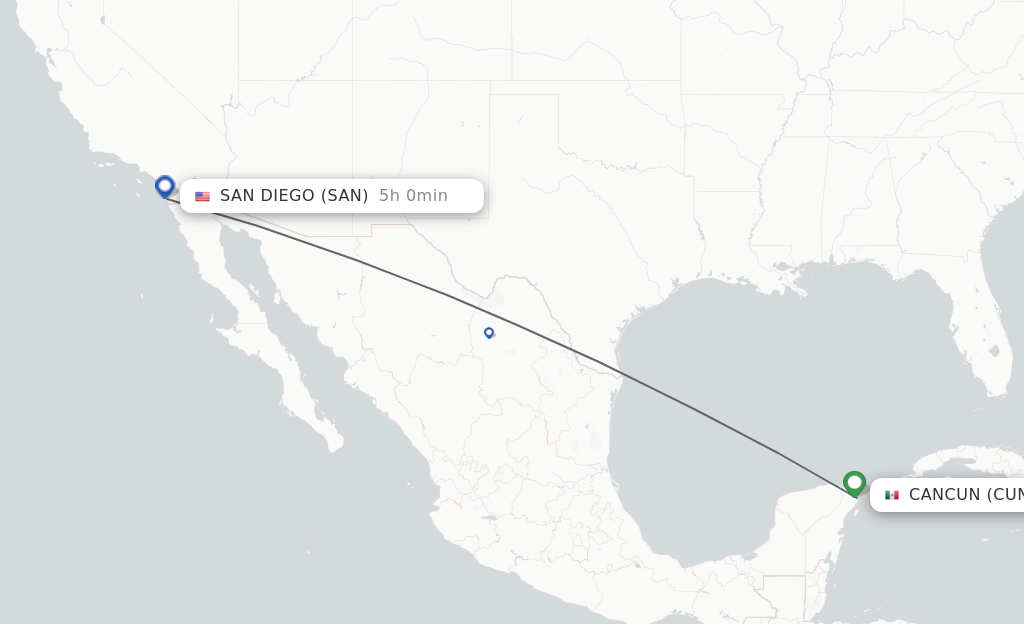 flights from san diego to playa del carmen