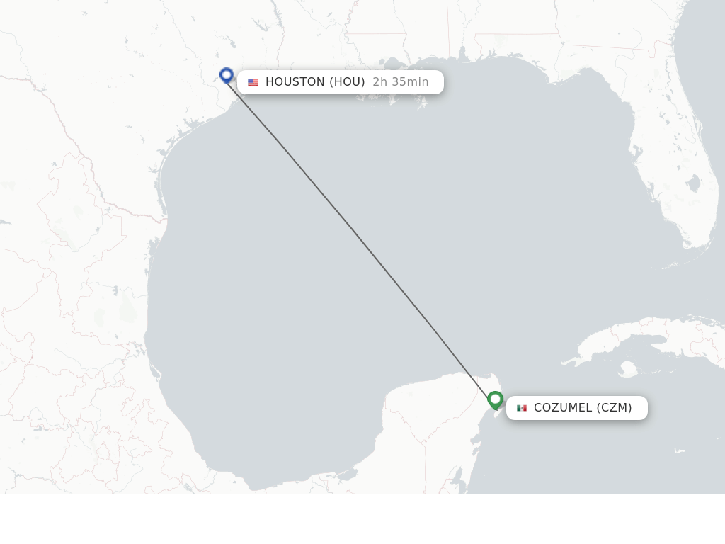 Direct non stop flights from Cozumel to Houston schedules