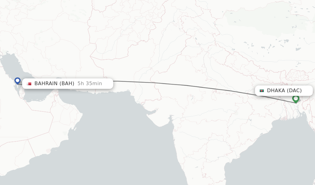 Direct (non-stop) Flights From Dhaka To Bahrain - Schedules ...