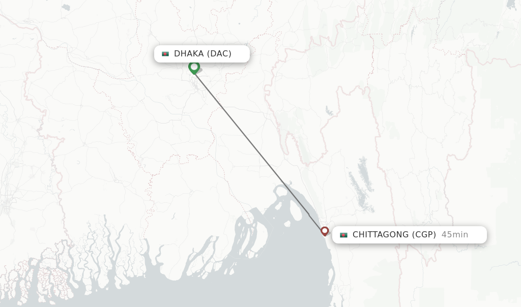 Direct (non-stop) Flights From Dhaka To Chittagong - Schedules ...