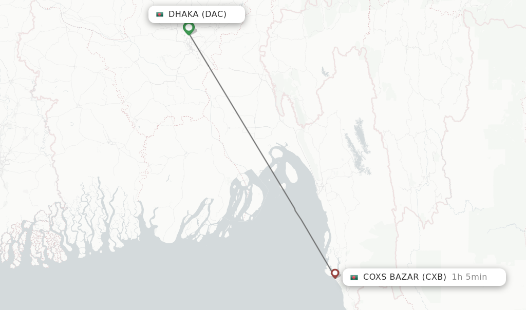 Direct (non-stop) Flights From Dhaka To Coxs Bazar - Schedules ...