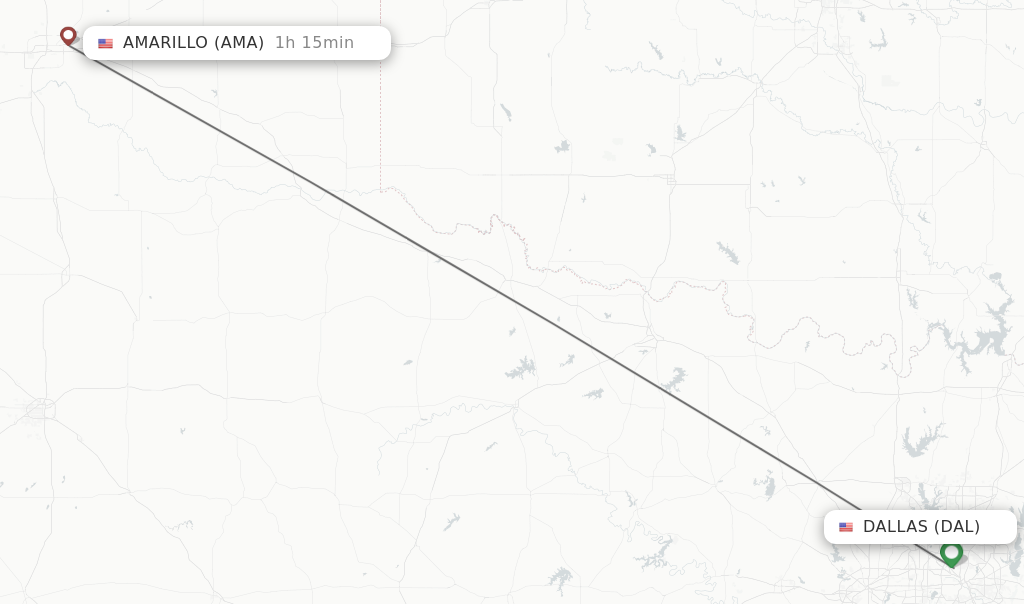 Direct non stop flights from Dallas to Amarillo schedules