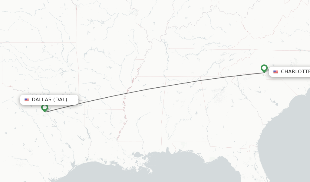 Direct non stop flights from Dallas to Charlotte schedules