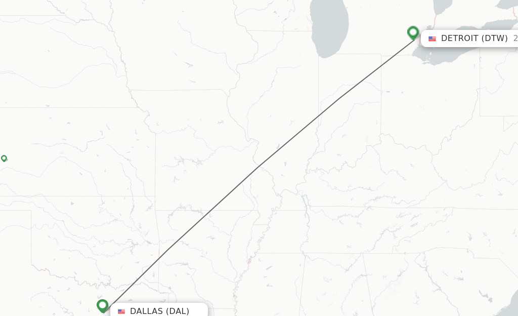 Direct non stop flights from Dallas to Detroit schedules