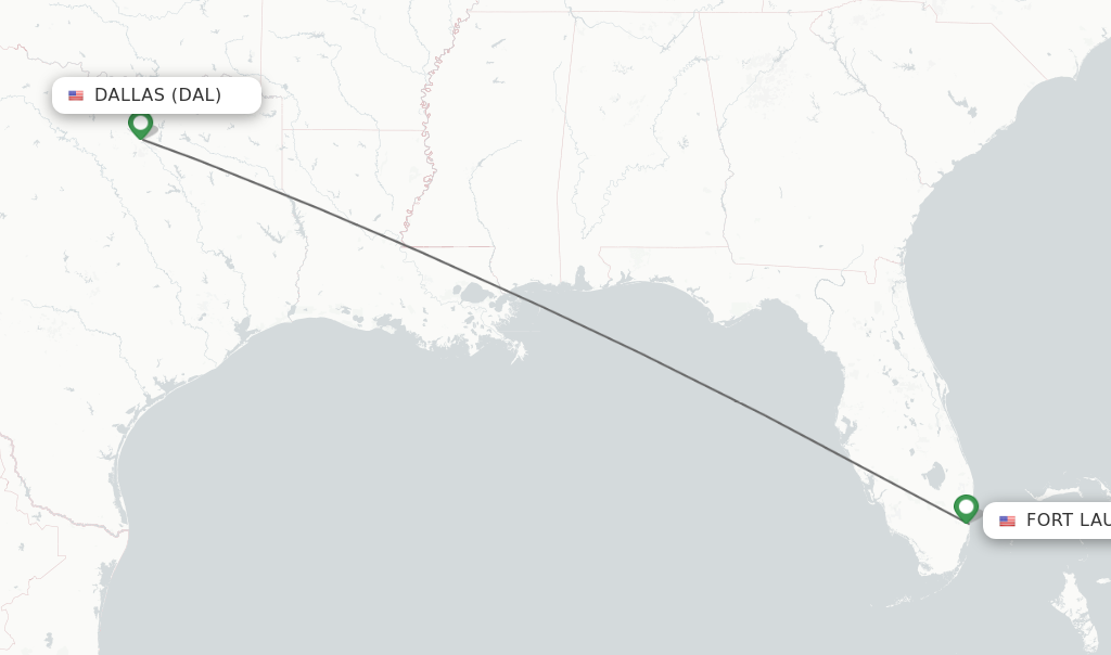 Direct non stop flights from Dallas to Fort Lauderdale