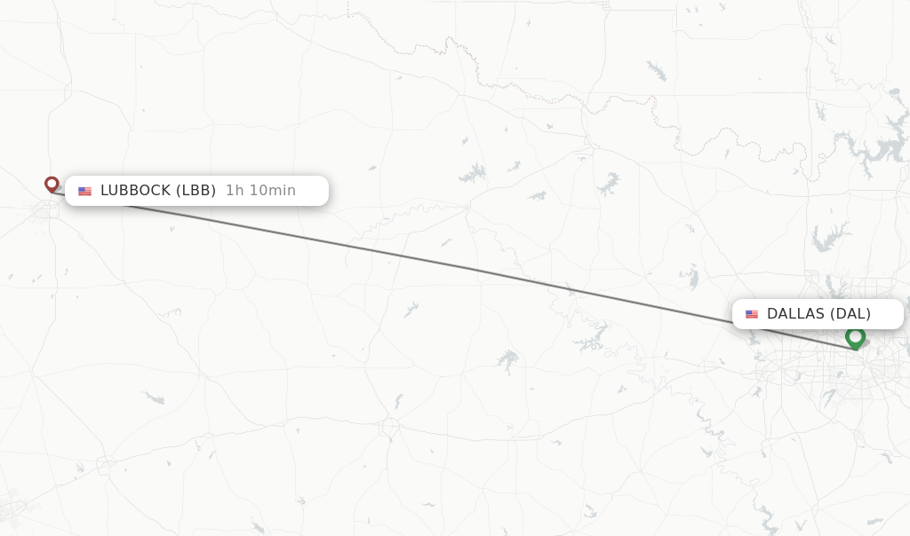 Direct non stop flights from Dallas to Lubbock schedules