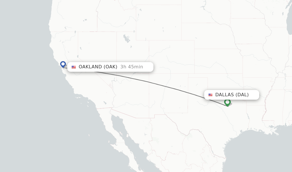 Direct non stop flights from Dallas to Oakland schedules