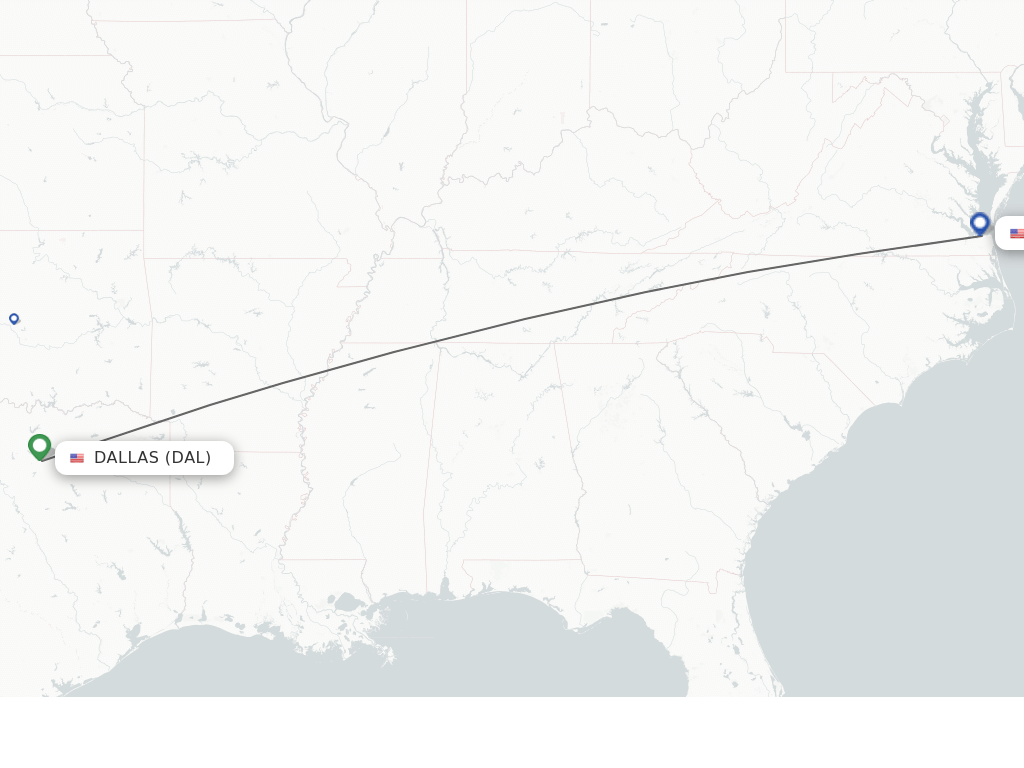 Direct non stop flights from Dallas to Norfolk schedules