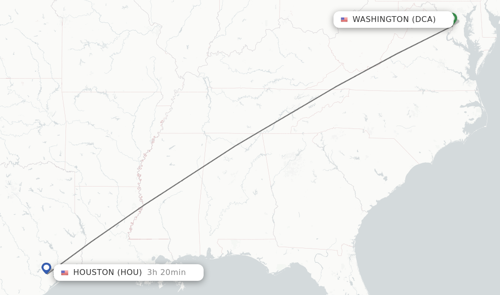 Direct non stop flights from Washington to Houston schedules