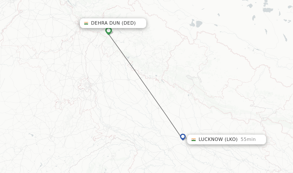 Direct (non-stop) flights from Dehra Dun to Lucknow - schedules ...