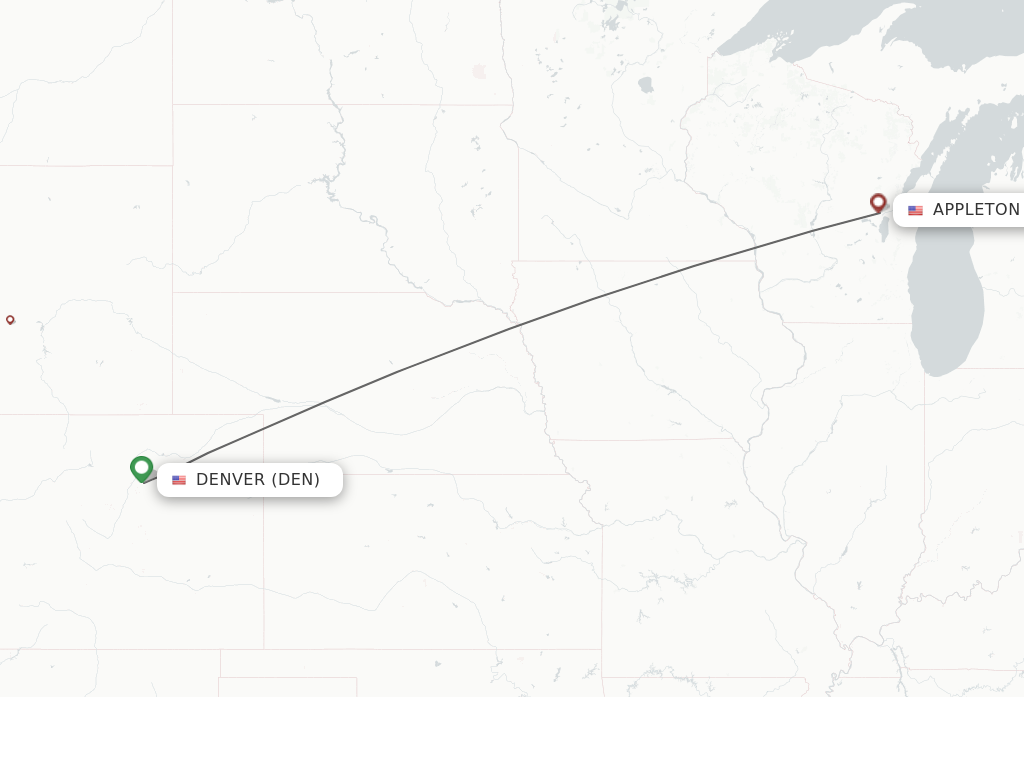 Direct non stop flights from Denver to Appleton schedules