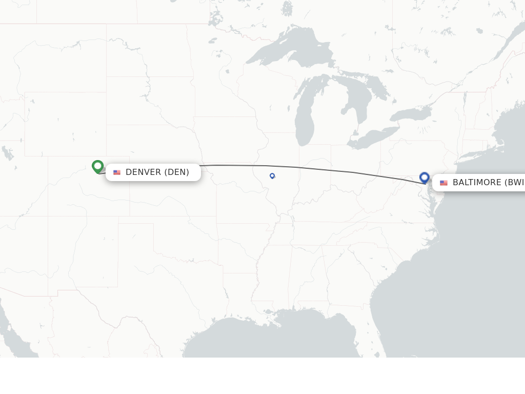 Direct non stop flights from Denver to Baltimore schedules