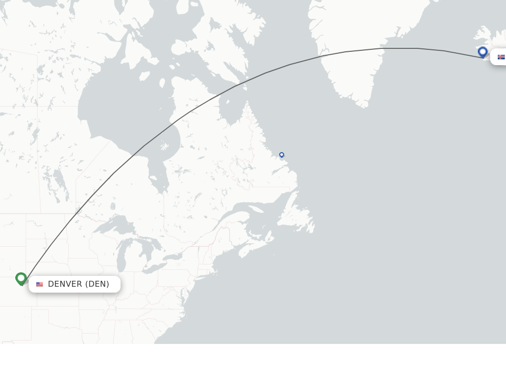 Direct non stop flights from Denver to Reykjavik schedules