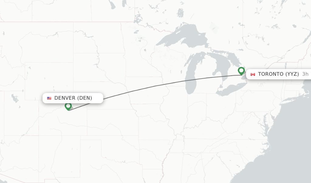 Direct non stop flights from Denver to Toronto schedules