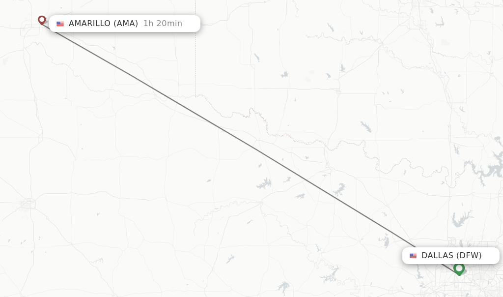 Direct Non Stop Flights From Dallas To Amarillo Schedules   DFW AMA 