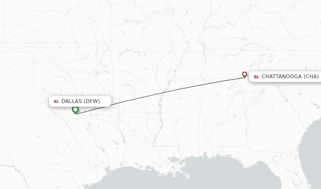 Direct non stop flights from Dallas to Chattanooga schedules