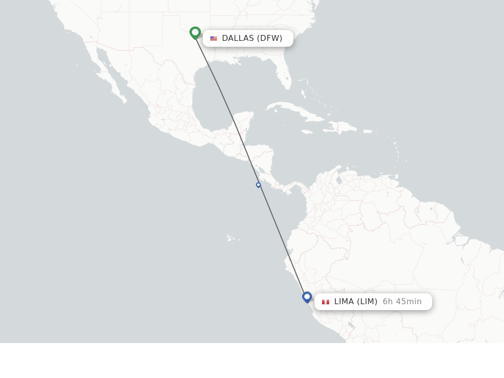 Direct non stop flights from Dallas to Lima schedules