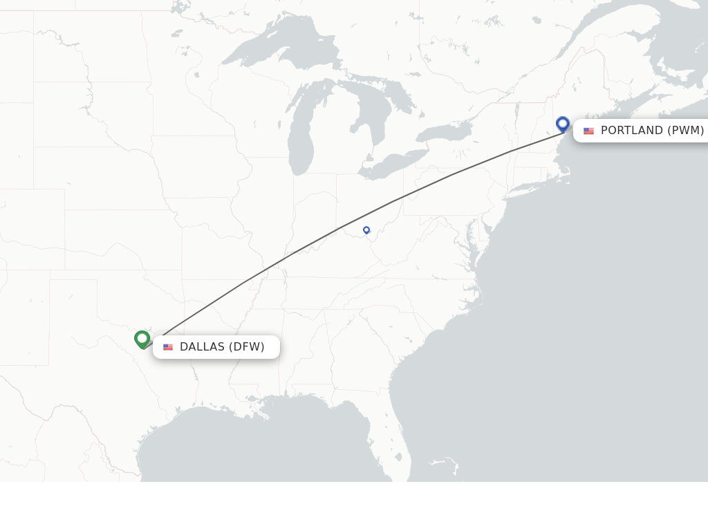 Direct non stop flights from Dallas to Portland schedules