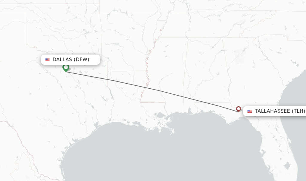 Direct non stop flights from Dallas to Tallahassee schedules