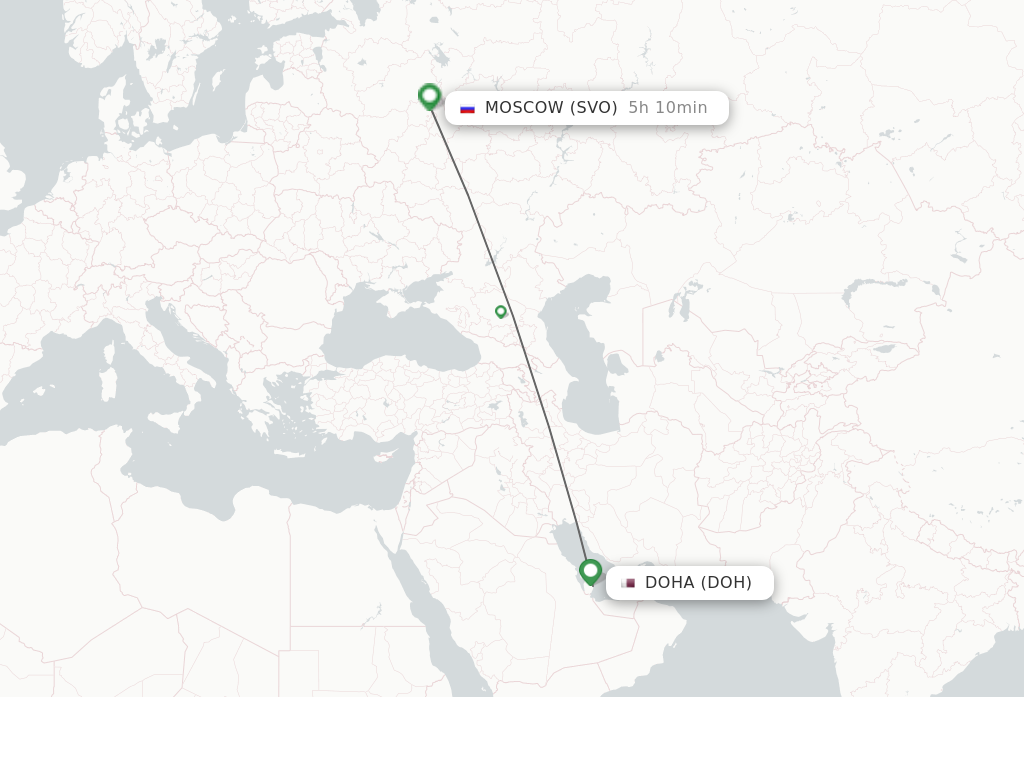 Direct (non-stop) Flights From Doha To Moscow - Schedules - FlightsFrom.com