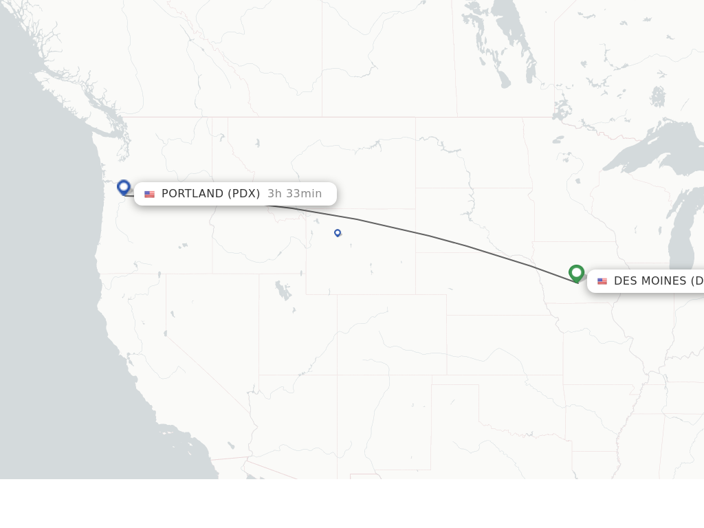 Direct (non-stop) Flights From Des Moines To Portland - Schedules ...