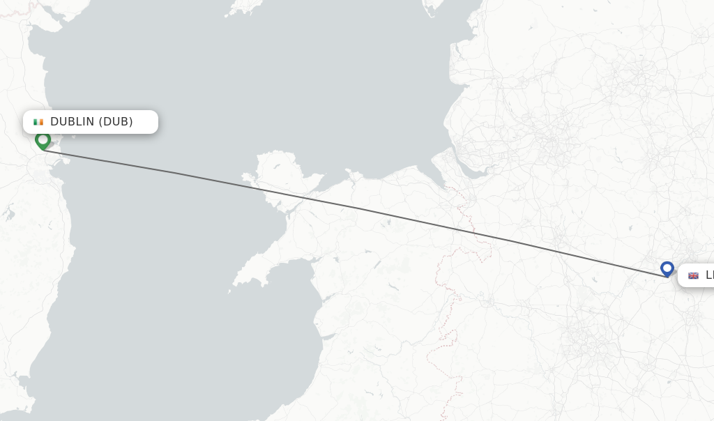 Direct non stop flights from Dublin to Leicestershire