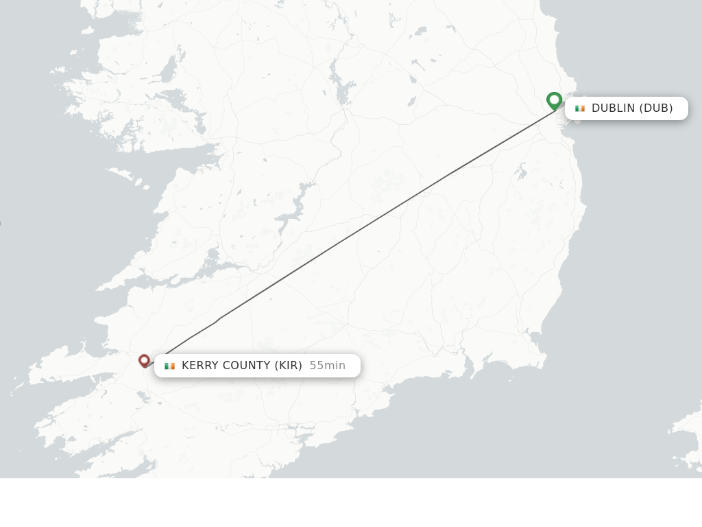 Direct non stop flights from Dublin to Kerry County schedules