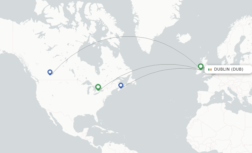 WestJet flights from Dublin, DUB - FlightsFrom.com