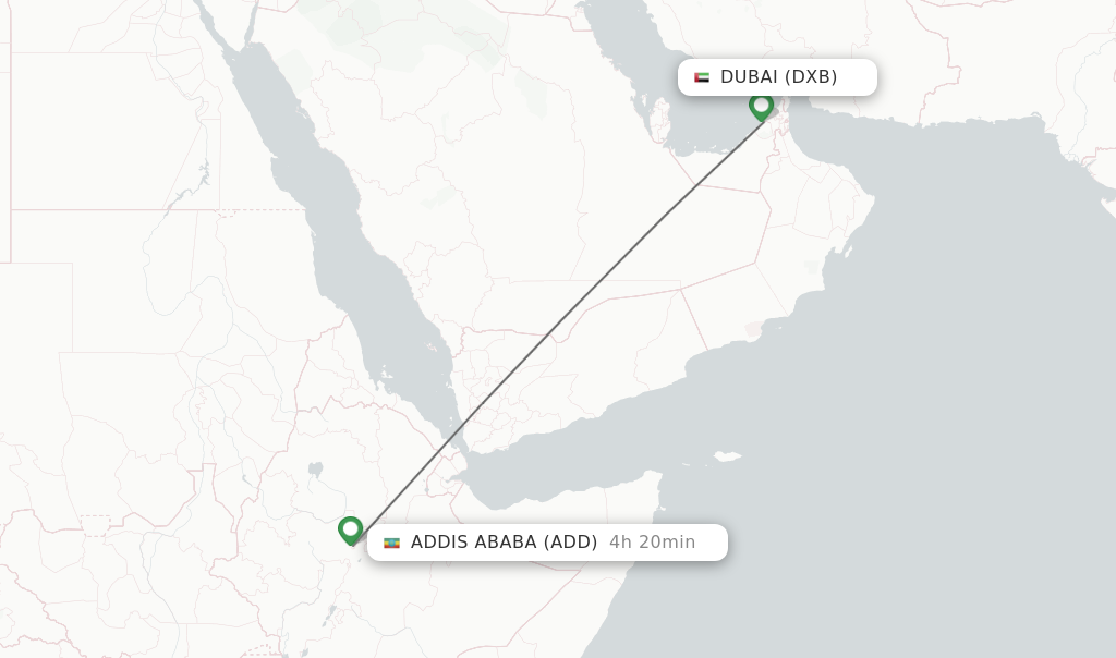 Direct (non-stop) Flights From Dubai To Addis Ababa - Schedules ...