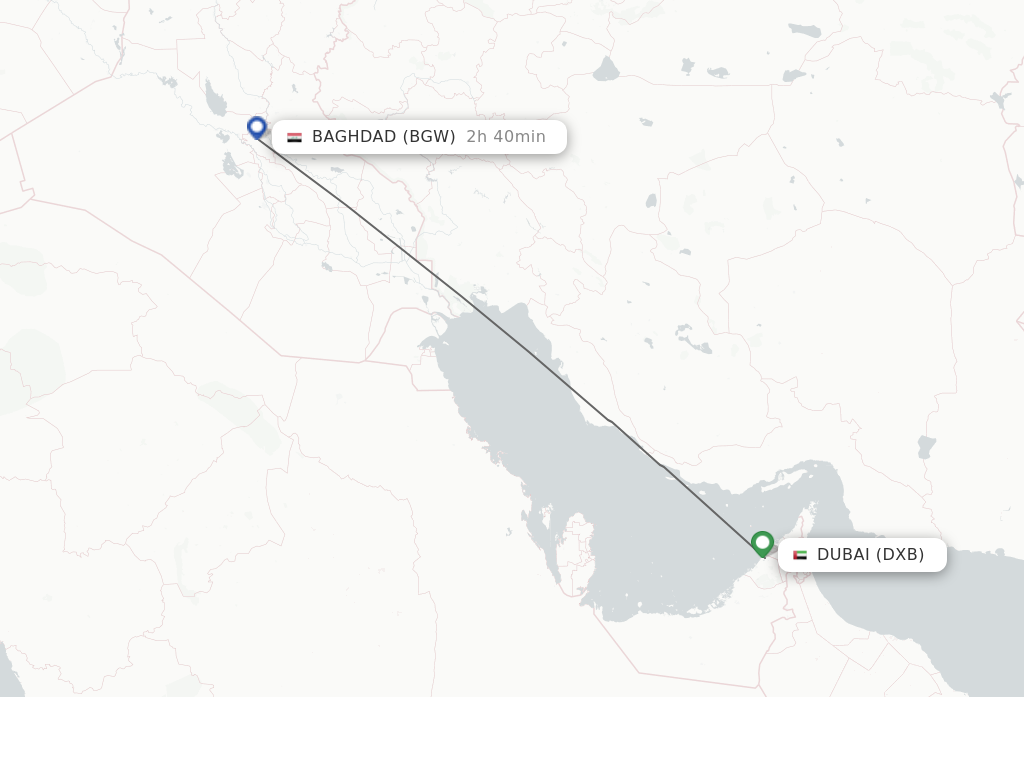 Direct (non-stop) Flights From Dubai To Baghdad - Schedules ...