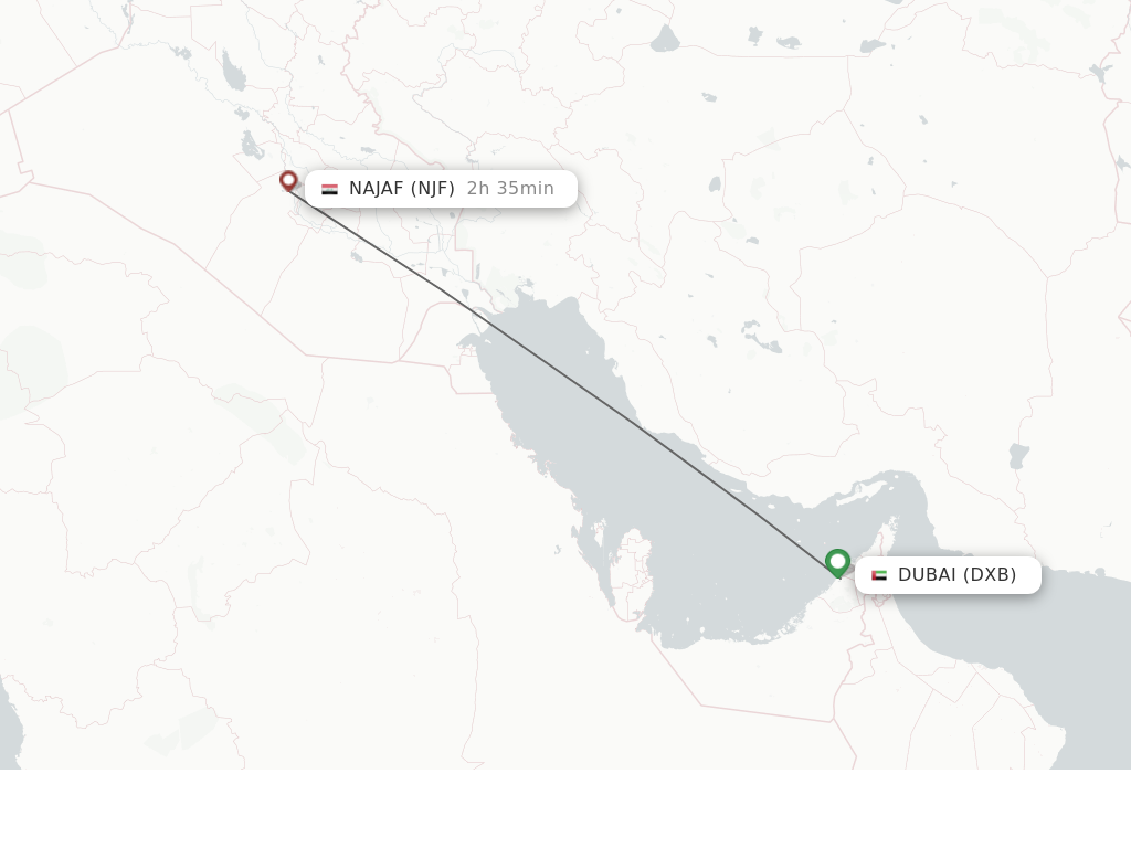 Direct (non-stop) Flights From Dubai To Al-Najaf - Schedules ...