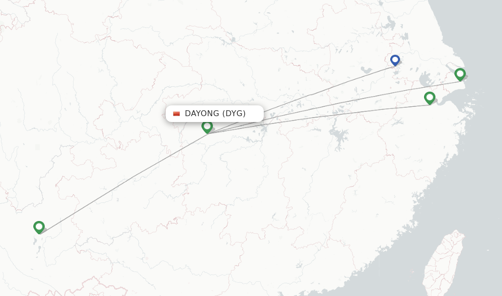 Juneyao Airlines Flights From Dayong, DYG - FlightsFrom.com