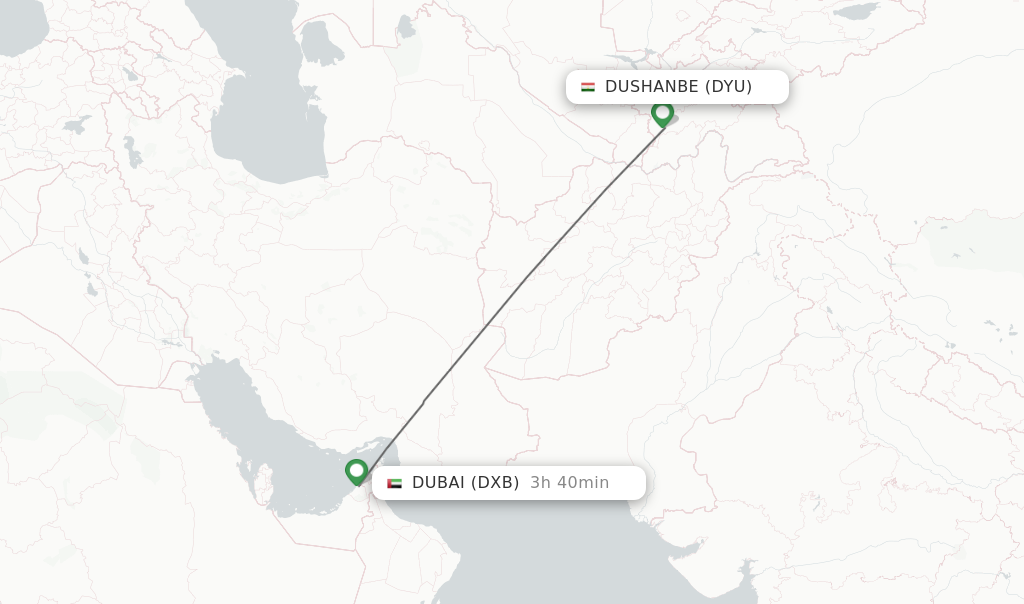 Direct (non-stop) Flights From Dushanbe To Dubai - Schedules ...