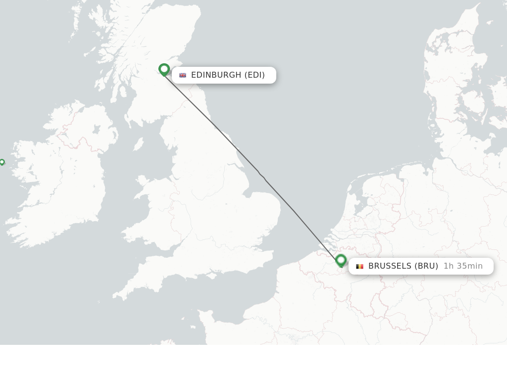 Direct non stop flights from Edinburgh to Brussels schedules