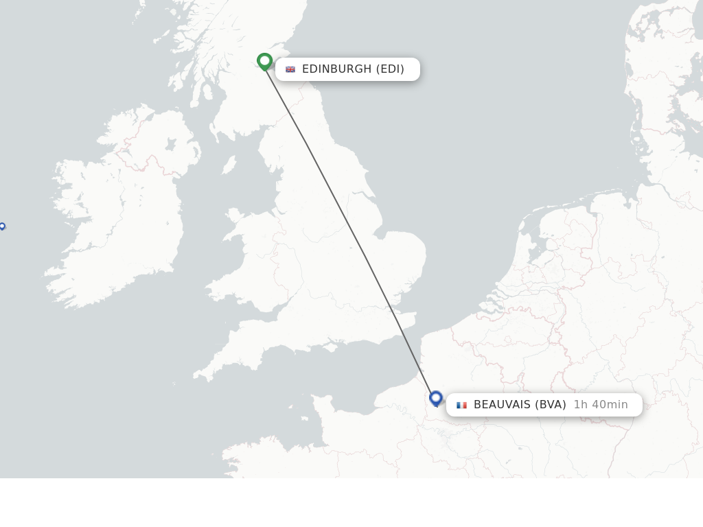 Direct non stop flights from Edinburgh to Paris schedules