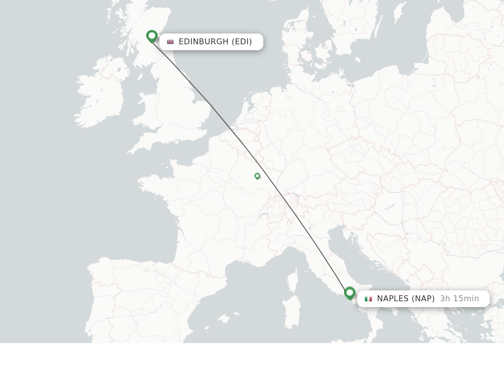 Direct (nonstop) flights from Edinburgh to Naples schedules