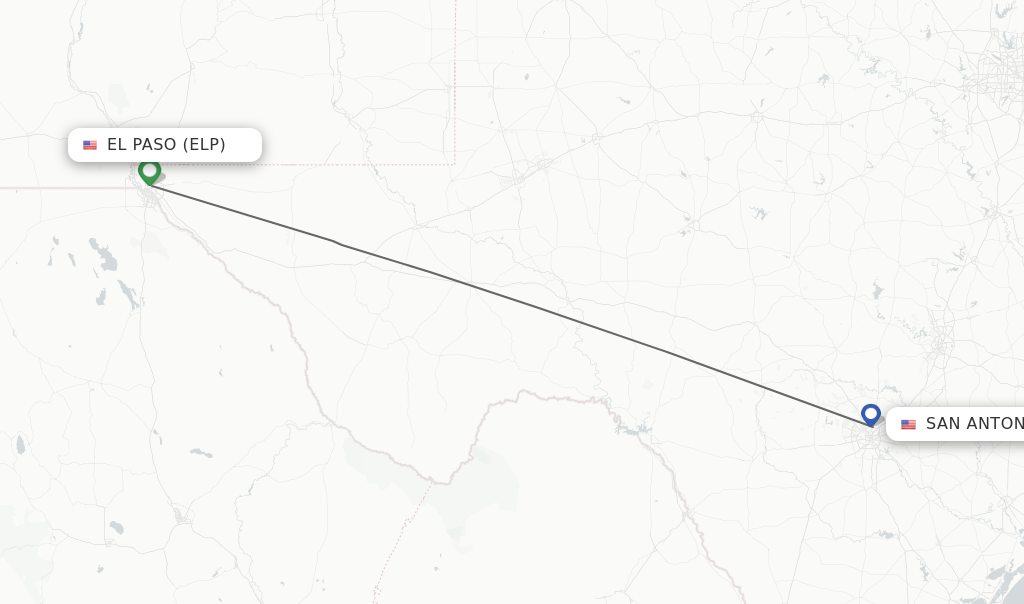 Direct (nonstop) flights from El Paso to San Antonio schedules