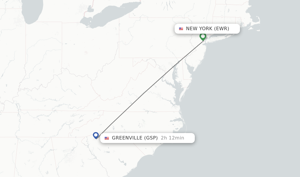 Direct non stop flights from New York to Greenville schedules